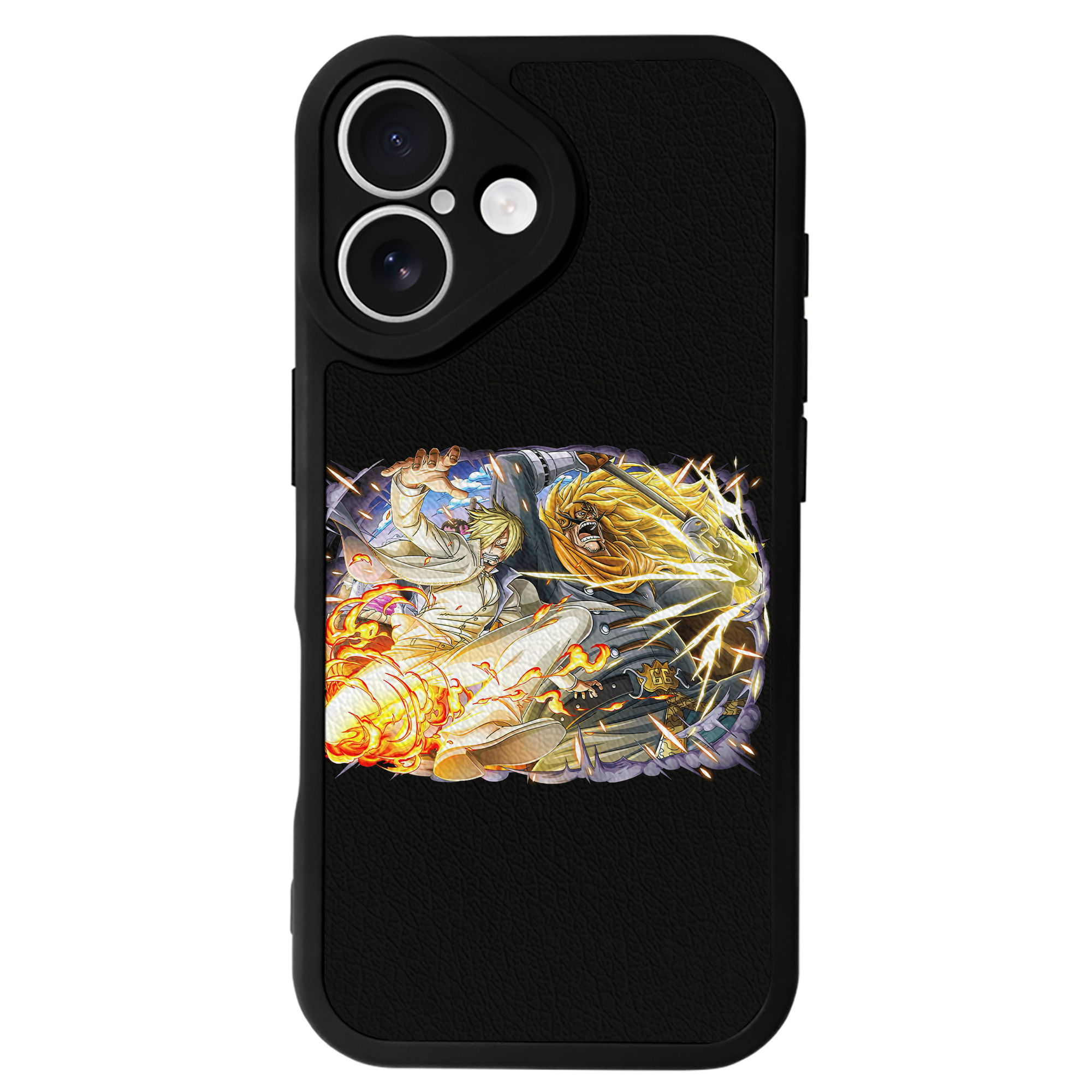 （画像用） ワンピース サンジ ONE PIECE Sanji 【iPhone 16シリーズ対応】シリコンスマホケース（レザー調） 材質：シリコン